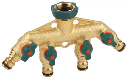 Распределитель RACO &quot;Profi-Plus&quot; четырехканальный, латунный с покрытием TPR, 3/4&quot; 4244-55134D купить в Нефтеюганске