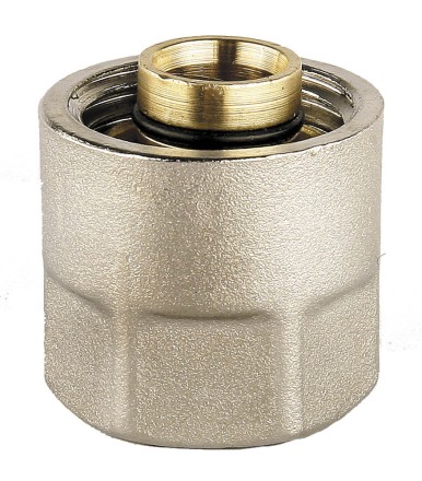 Соединитель GENERAL FITTINGS для металлопластиковых труб, евроконус, никелированная латунь, 1/2&quot; / 16 мм x 2,0 мм 51047-1/2-16 купить в Нефтеюганске