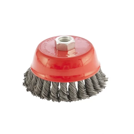 Щетка для УШМ 125 мм М14 &quot;чашка&quot; крученая проволока 0,35 мм MTX 74617 купить в Нефтеюганске