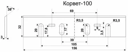 Нож К-100 комплект 2шт 25529 купить в Нефтеюганске