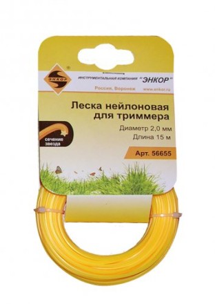 Леска нейл. для трим.,ф2,0ммх15м, звез Энкор 1/12 56655 купить в Нефтеюганске