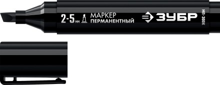 ЗУБР МП-300К чёрный, 2-5 мм, клиновидный перманентный маркер (06323-2) купить в Нефтеюганске