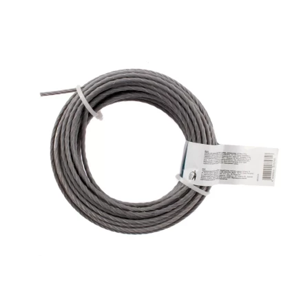 Леска для триммера квадратная витая, армированная алюминием, 3.0 мм х 10 м, Россия Сибртех 962005 купить в Нефтеюганске