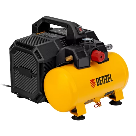 Компрессор Denzel DLS750/6 58019 безмасляный малошумный 750 Вт, 140 л/мин,ресивер 6 л купить в Нефтеюганске