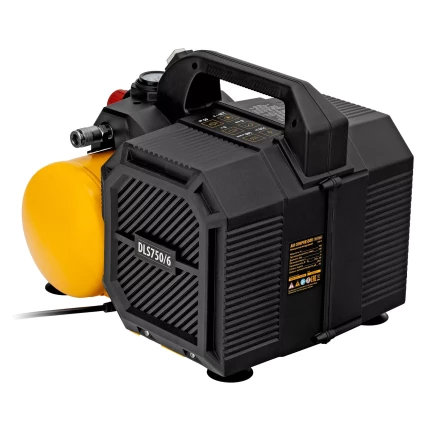 Компрессор Denzel DLS750/6 58019 безмасляный малошумный 750 Вт, 140 л/мин,ресивер 6 л купить в Нефтеюганске