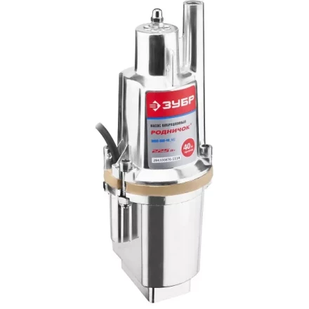 Насос ЗУБР &quot;Родничок&quot; вибрационный, погружной, для чистой воды, 18 л/мин, напор 60м, шнур 40м, 225Вт ЗНВП-300-40_М2_Х купить в Нефтеюганске