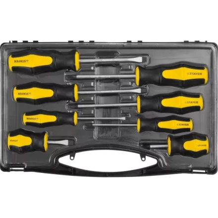Набор STAYER &quot;MASTER&quot; HERCULES: Отвертки, Cr-V, эргономичная двухкомпонентная рукоятка, 8шт 25055-H8_z02 купить в Нефтеюганске