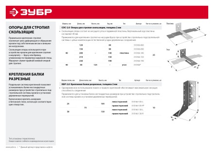 Крепления балки разрезные левосторонние КБР-2.0 инд наклейка серия МАСТЕР купить в Нефтеюганске