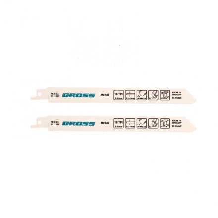 Полотна по металлу для сабельной пилы 4402 - S1122EF 180 x 14 мм 2 шт Gross 782103 купить в Нефтеюганске