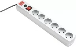 Удлинитель бытовой серия EF, с заземлением и выключателем, 3м, 6 розетки, 10A Stern 95781 купить в Нефтеюганске