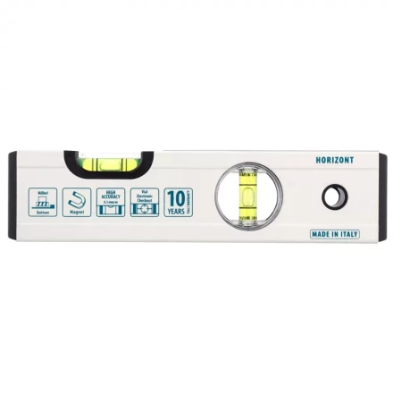 Уровень алюминиевый магнитный 200 мм фрезерованный 2 глазка Gross 33669 купить в Нефтеюганске