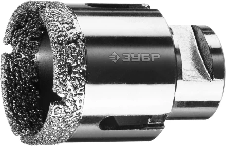 Алмазная коронка ЗУБР "ПРОФЕССИОНАЛ" универсальная для УШМ, сухое сверление, алмазы на вакуумной пайке,  посадка М14, d=44мм 29865-44 купить в Нефтеюганске