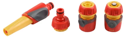 Набор поливочный GRINDA "Premium", пластмассовый с TPR, 4 предмета: наконечник, 2 соединителя 1/2", адаптер; 1/2"-3/4" 8-427284 купить в Нефтеюганске