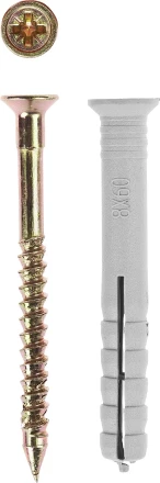 Дюбель-гвоздь ЗУБР &quot;МАСТЕР&quot; полипропиленовый, потайный бортик, 8 x 120 мм, 2 шт 4-301346-08-120 купить в Нефтеюганске