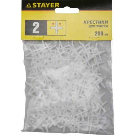 Крестики для кафеля, 2мм, STAYER 3380-2, 200шт 3380-2 купить в Нефтеюганске