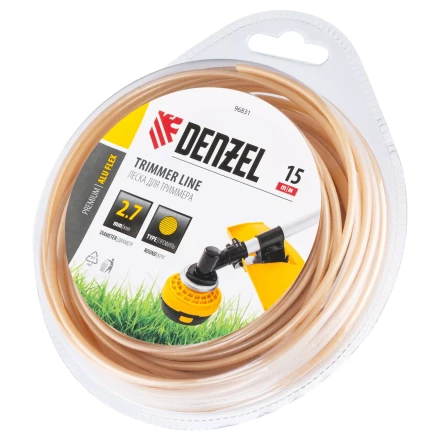 Леска для триммера армированная алюминием круглая, 2,7мм х 15м, блистер ALUFLEX Denzel 96831 купить в Нефтеюганске
