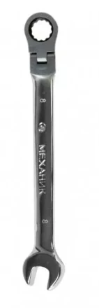 Ключ гаечный комбинированный 8х8 с шарниром и трещоткой Энкор 26403 купить в Нефтеюганске