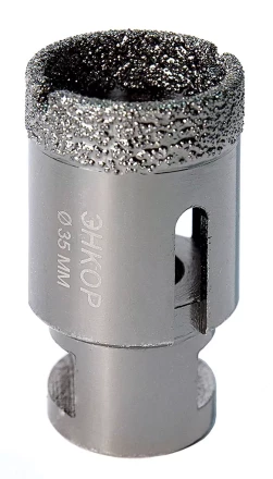 Коронка алмазная по керамограниту D 35 мм для УШМ сух. рез Энкор 48308 купить в Нефтеюганске