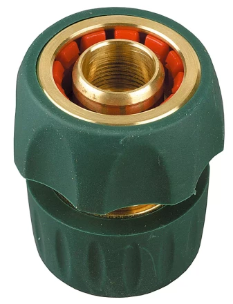 Соединитель RACO &quot;Profi-Plus&quot; (шланг-насадка), латунный с покрытием TPR, с автостопом, 3/4&quot; 4244-55106B купить в Нефтеюганске