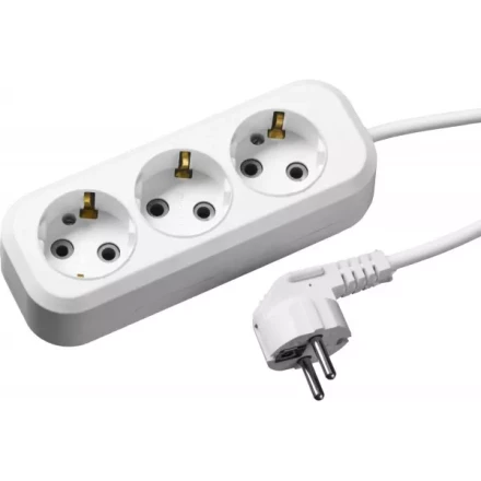 Удлинитель СИБИН электрический, ПВС сечение 0,75кв мм, 3 гнезда, макс мощн 2200Вт, 2м, заземление 55034-2 купить в Нефтеюганске