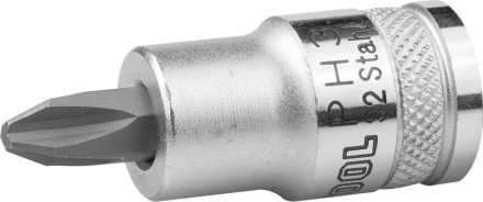 Торцовая бита-головка KRAFTOOL &quot;INDUSTRIE QUALITAT&quot;, материал S2, PHILLIPS, сатинированная, 1/2&quot;, PH3 27901-3_z01 купить в Нефтеюганске