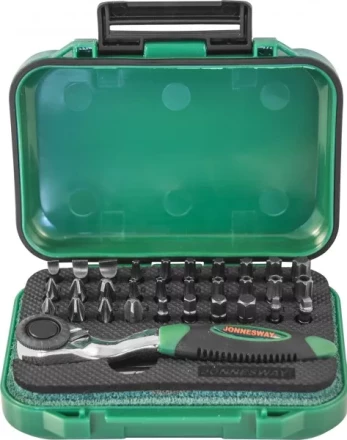 Набор вставок-бит трещеточная  рукоятка мини 1/4DR 32предмета Jonnesway RD01032S 49303 купить в Нефтеюганске