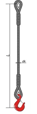 Строп ветвь канатная ВК-0.5 т L=1.5 м заплет купить в Нефтеюганске