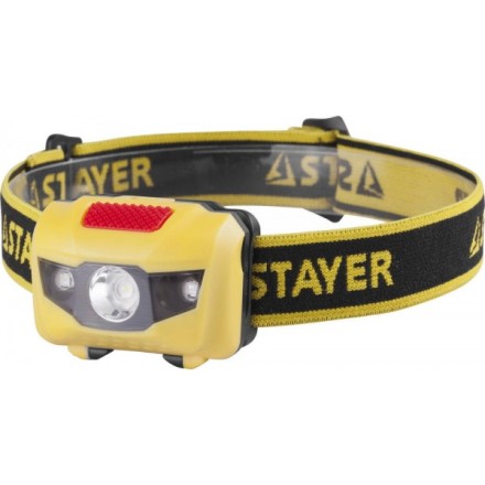 Фонарь STAYER &quot;MASTER&quot; налобный светодиодный, 1Вт(80Лм)+2LED, 4 режима, 3ААА 56568 купить в Нефтеюганске