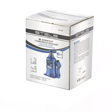 Домкрат гидравлический бутылочный телескопический 6 т подъем 170-430 мм Stels 51146 купить в Нефтеюганске