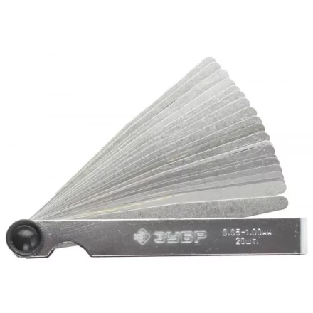 Набор ЗУБР "МАСТЕР" Щупы автомобильные, 0,05 - 1,00мм, 20шт 4325-H20_z01 купить в Нефтеюганске