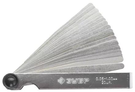 Набор ЗУБР "МАСТЕР" Щупы автомобильные, 0,05 - 1,00мм, 20шт 4325-H20_z01 купить в Нефтеюганске