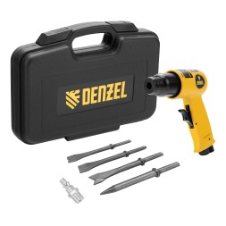 Пневматический молоток Denzel НР4500 + набор насадок, 113 л/мин, 4500 уд/мин 57468