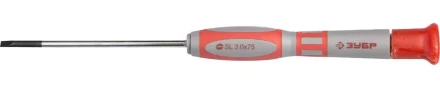 Отвертка ЗУБР &quot;МАСТЕР&quot; для точных работ, Cr-V, SL 3,0x75мм 25631-3.0-075 купить в Нефтеюганске