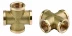 Крестовина GENERAL FITTINGS латунь, г/г/г/г, 1/2&quot; 51049-1/2 купить в Нефтеюганске
