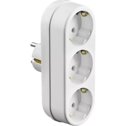 Разветвитель СИБИН электрический линейный с заземлением, 3 гнезда, 16А/220В 55099-3 купить в Нефтеюганске