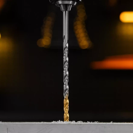 Сверло спиральное по металлу Denzel 5 х 132 мм, Р6М5, Golden Tip, удлиненное, 718254 купить в Нефтеюганске