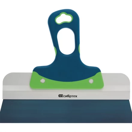 Шпатель фасадный, колоризованная пружинная сталь 65Г, 450 мм, 2-компонентная ручка  СИБРТЕХ 85556 купить в Нефтеюганске