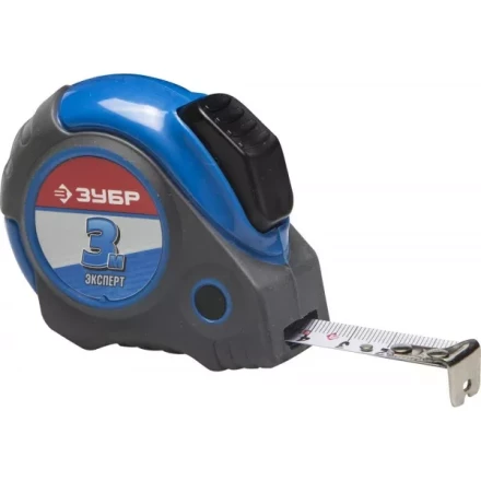 Рулетка ЗУБР "ЭКСПЕРТ", двухкомпонентный корпус, автостоп, 3м/16мм 34057-03-16_z02 купить в Нефтеюганске