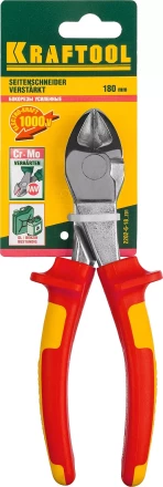 Бокорезы &quot;ELECTRO-KRAFT&quot; усиленные, Cr-Mo сталь, двухкомпонентная маслобензостойкая рукоятка, хромированное покрытие, 180мм, KRAFTOOL 2202-6-18 2202-6-18_z01 купить в Нефтеюганске