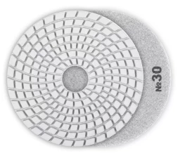 ЗУБР 100 мм, №30, мокрое шлифование, алмазный гибкий шлифовальный круг АГШК, Профессионал (29866-030)