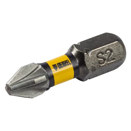 Бита IMPACT, PZ2x25 мм, лазерная обработка шлица, сталь S2, 10 шт., Е 6,3 Denzel 11687 купить в Нефтеюганске