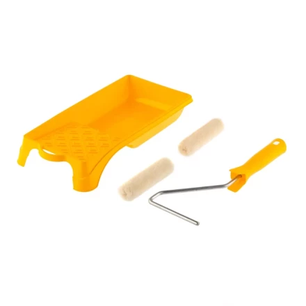 Малярный набор для работ с лаками: кювета 150 мм х 290 мм и мини-валик 110 мм Сибртех 80458 купить в Нефтеюганске