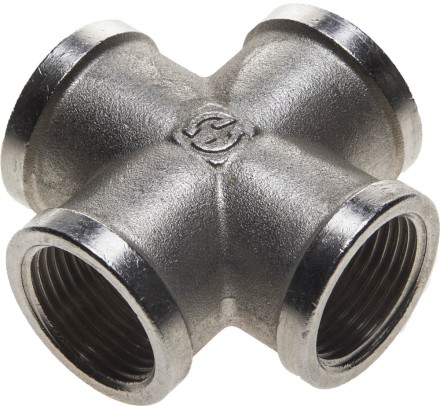 Крестовина GENERAL FITTINGS никелированная латунь, г/г/г/г, 3/4&quot; 51048-3/4 купить в Нефтеюганске