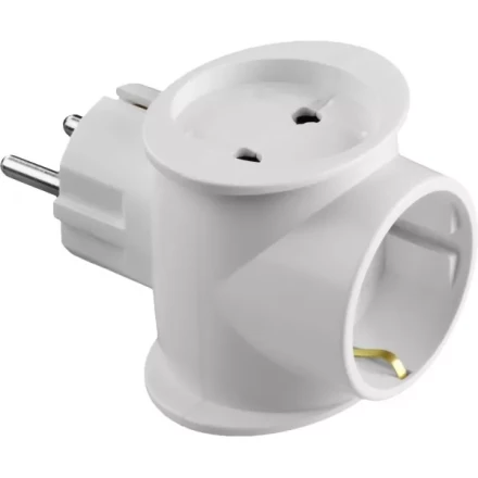 Разветвитель СИБИН электрический с заземлением, 3 гнезда, 16А/220В 55098-3 купить в Нефтеюганске