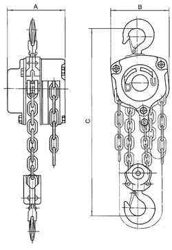 Таль ручная цепная тип HSZ-C г-п 3 тонн H=3 метра купить в Нефтеюганске