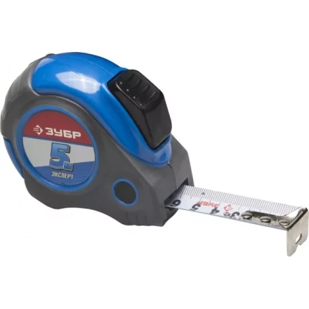 Рулетка ЗУБР &quot;ЭКСПЕРТ&quot;, двухкомпонентный корпус, автостоп, 5м/25мм 34057-05-25_z02 купить в Нефтеюганске