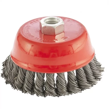Щетка для УШМ 100 мм М14 &quot;чашка&quot; крученая проволока 0,8 мм MTX 74623 купить в Нефтеюганске