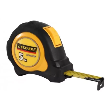 Рулетка STAYER &quot;MASTER&quot; &quot;OMEGA&quot; автостоп, обрезиненный корпус, 5мх19мм 3402-05-19_z01 купить в Нефтеюганске