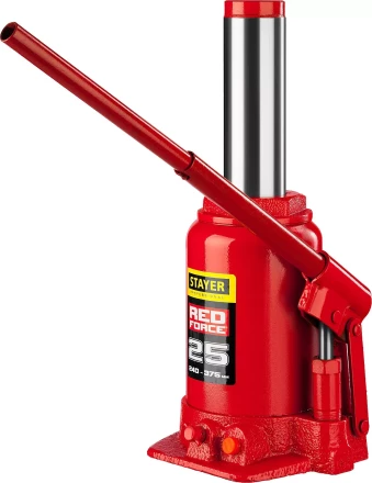 Домкрат гидравлический бутылочный &quot;RED FORCE&quot;, 25т, 240-375 мм, STAYER 43160-25 43160-25_z01 купить в Нефтеюганске