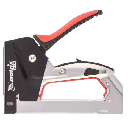 Степлер мебельный стальной быстрая загрузка тип скобы 53 4-14 мм PRO Matrix 40917 купить в Нефтеюганске